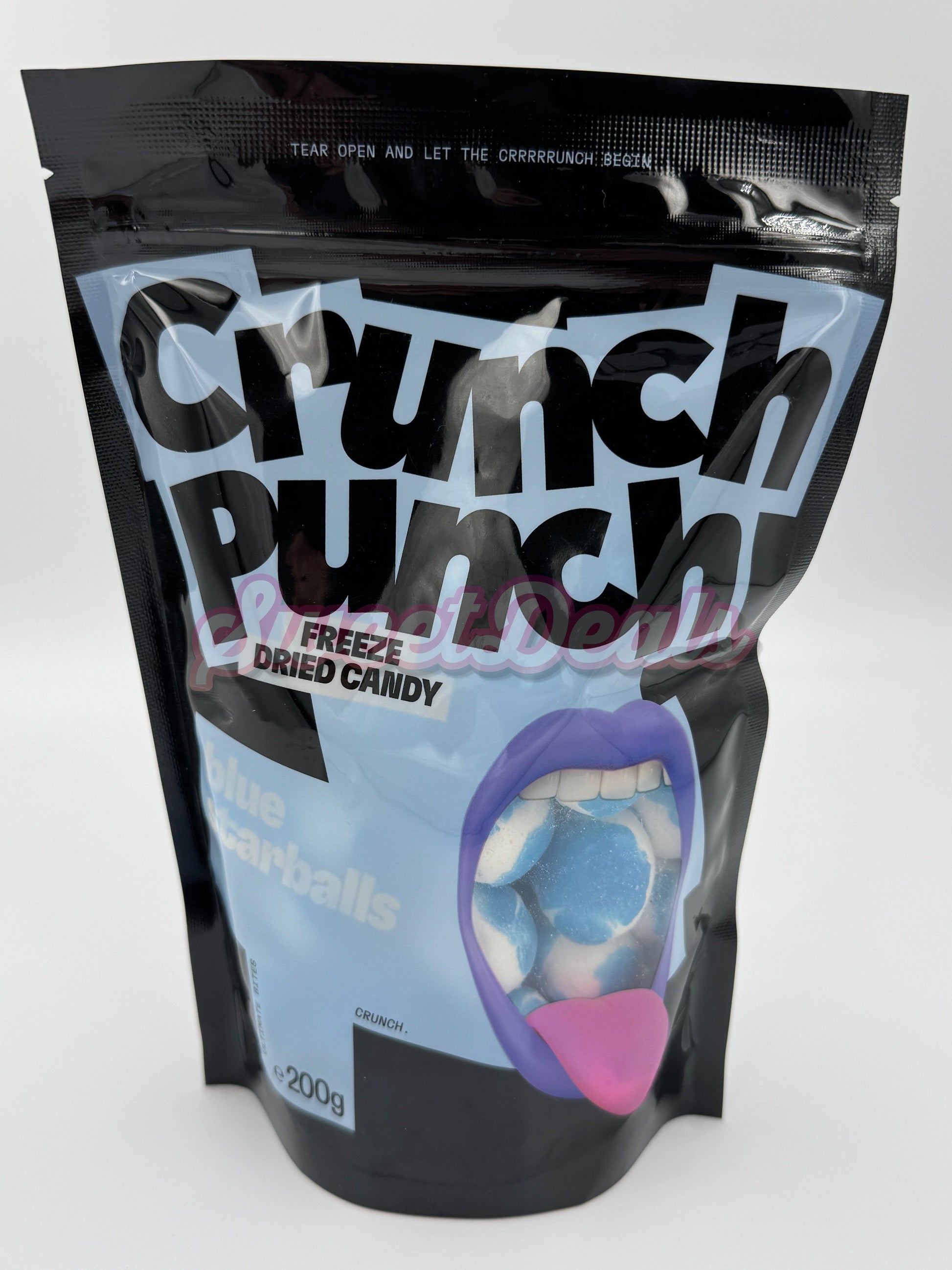 Crunch Punch Freeze Dried Candy Blue Starballs 200g - Sweet Deals