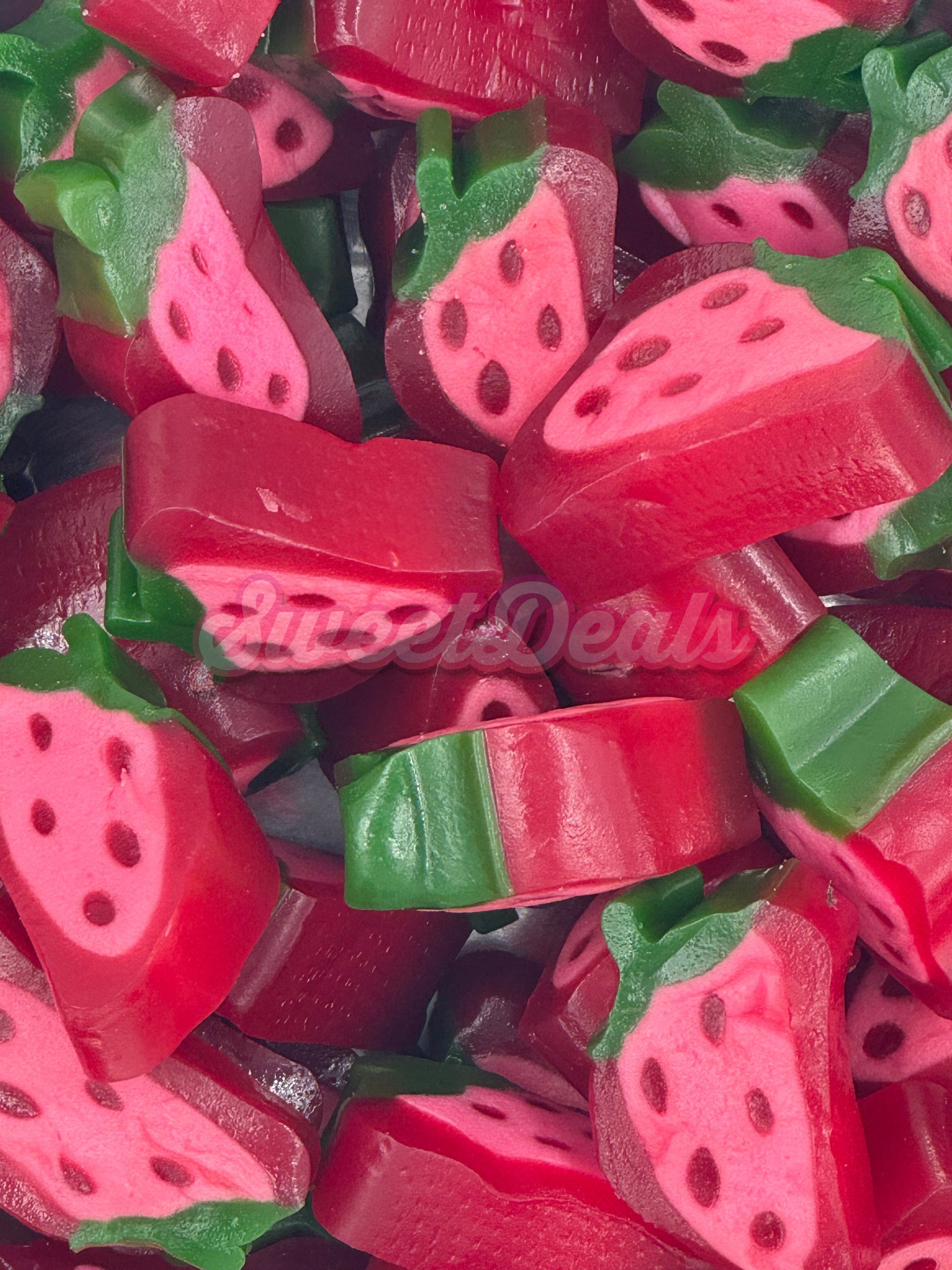 Kingsway Strawberry Liquorice Slices - Retro Sweets - 200g - Sweet Deals