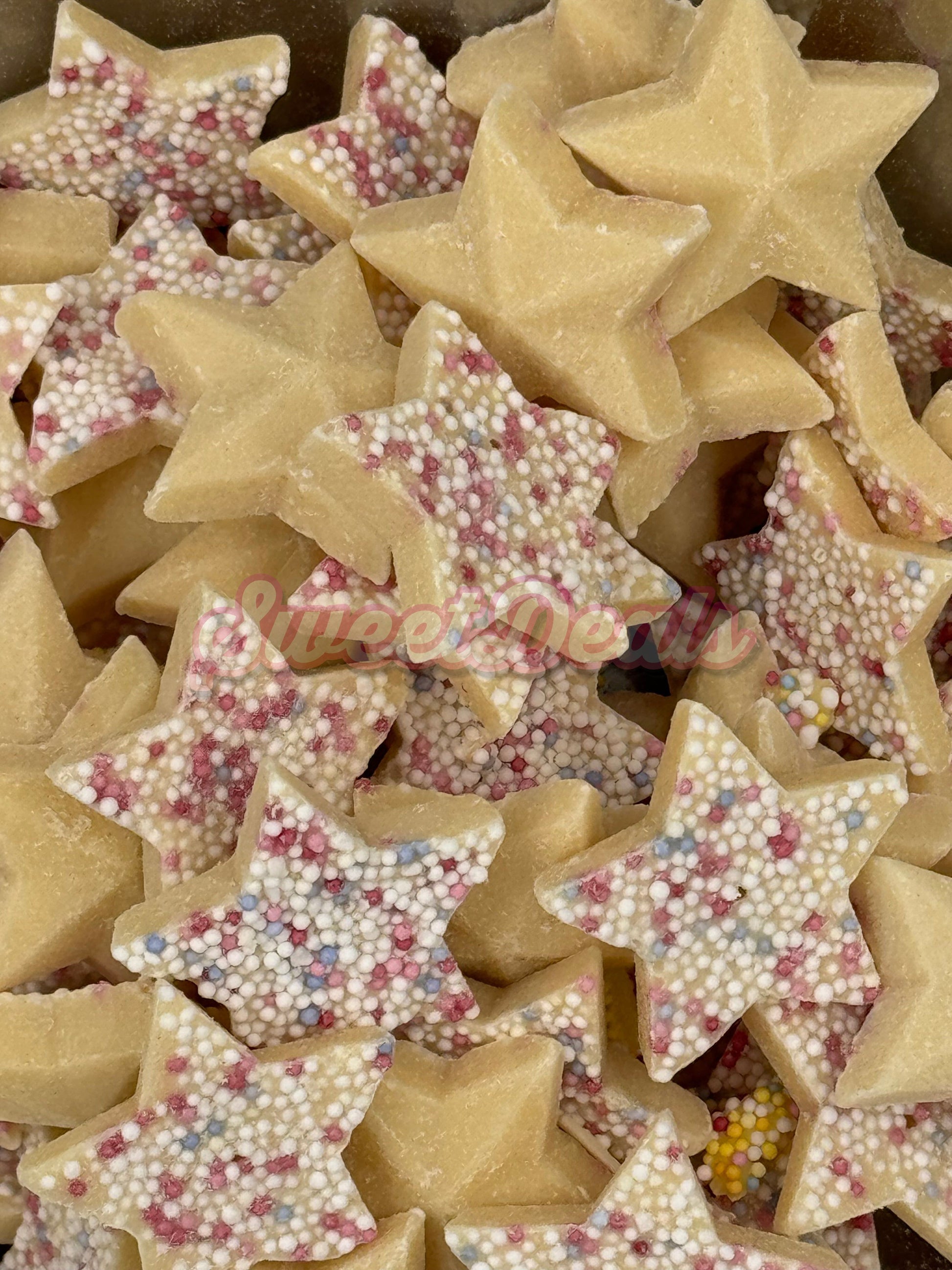 Hannahs White Chocolate Snowie Stars - Retro Sweets - 200g - Sweet Deals