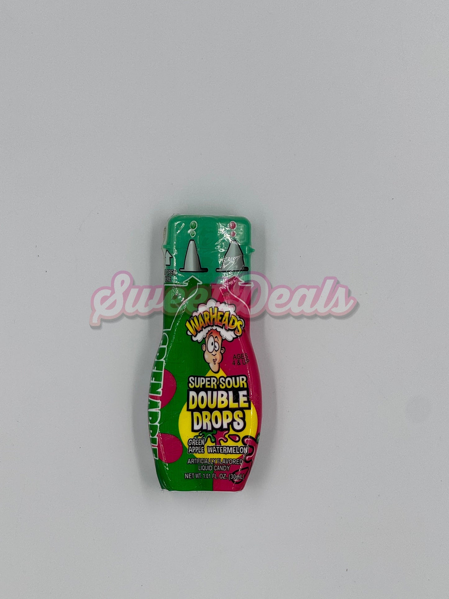 Warheads Super Sour Double Drops Green Apple and Watermelon - Sweet Deals