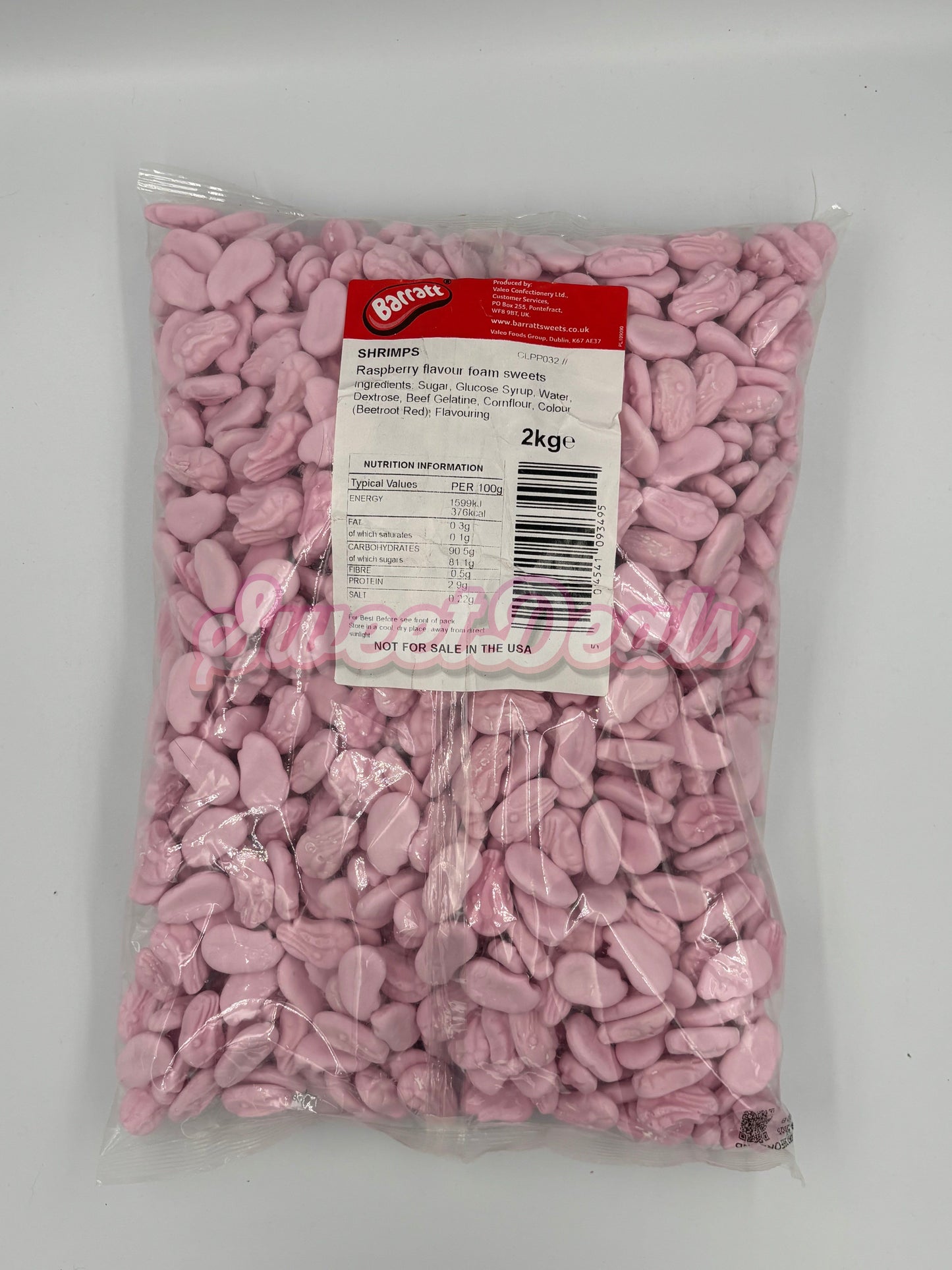 Barratt Small Foam Shrimps FULL BAG 2KG - Sweet Deals