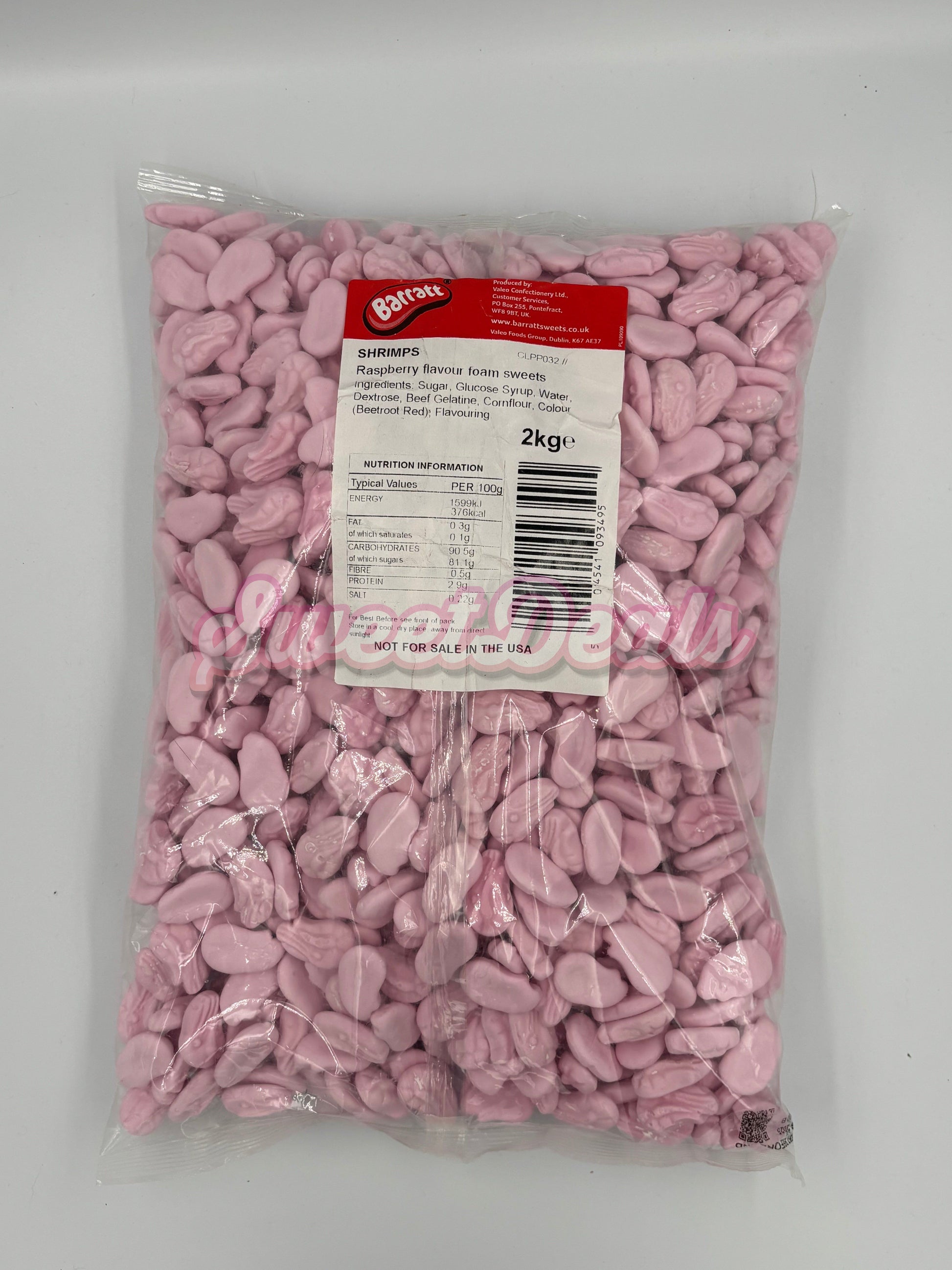 Barratt Small Foam Shrimps FULL BAG 2KG - Sweet Deals