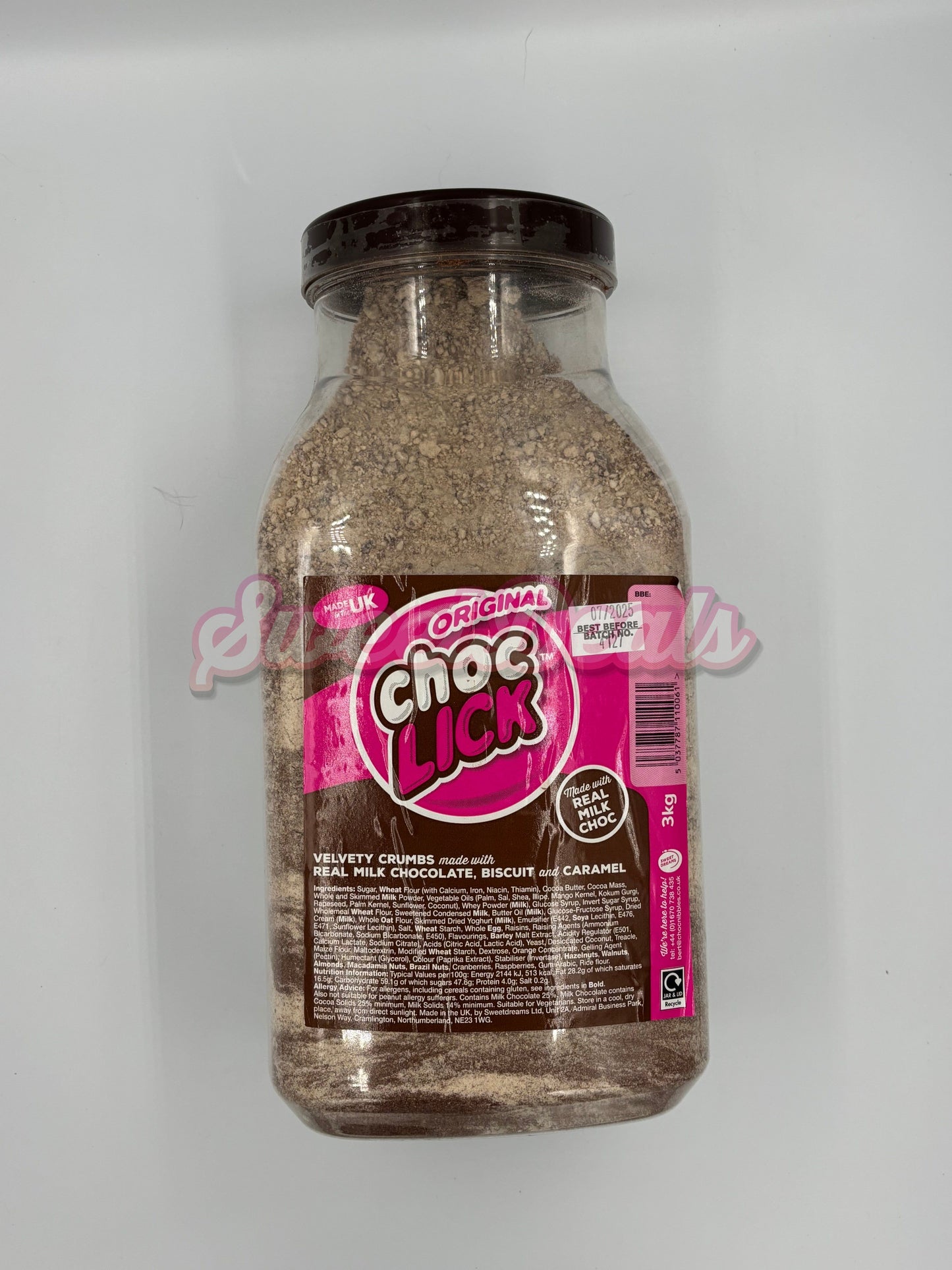 Sweet Dreams Original Choc Lick FULL JAR 3KG - Sweet Deals