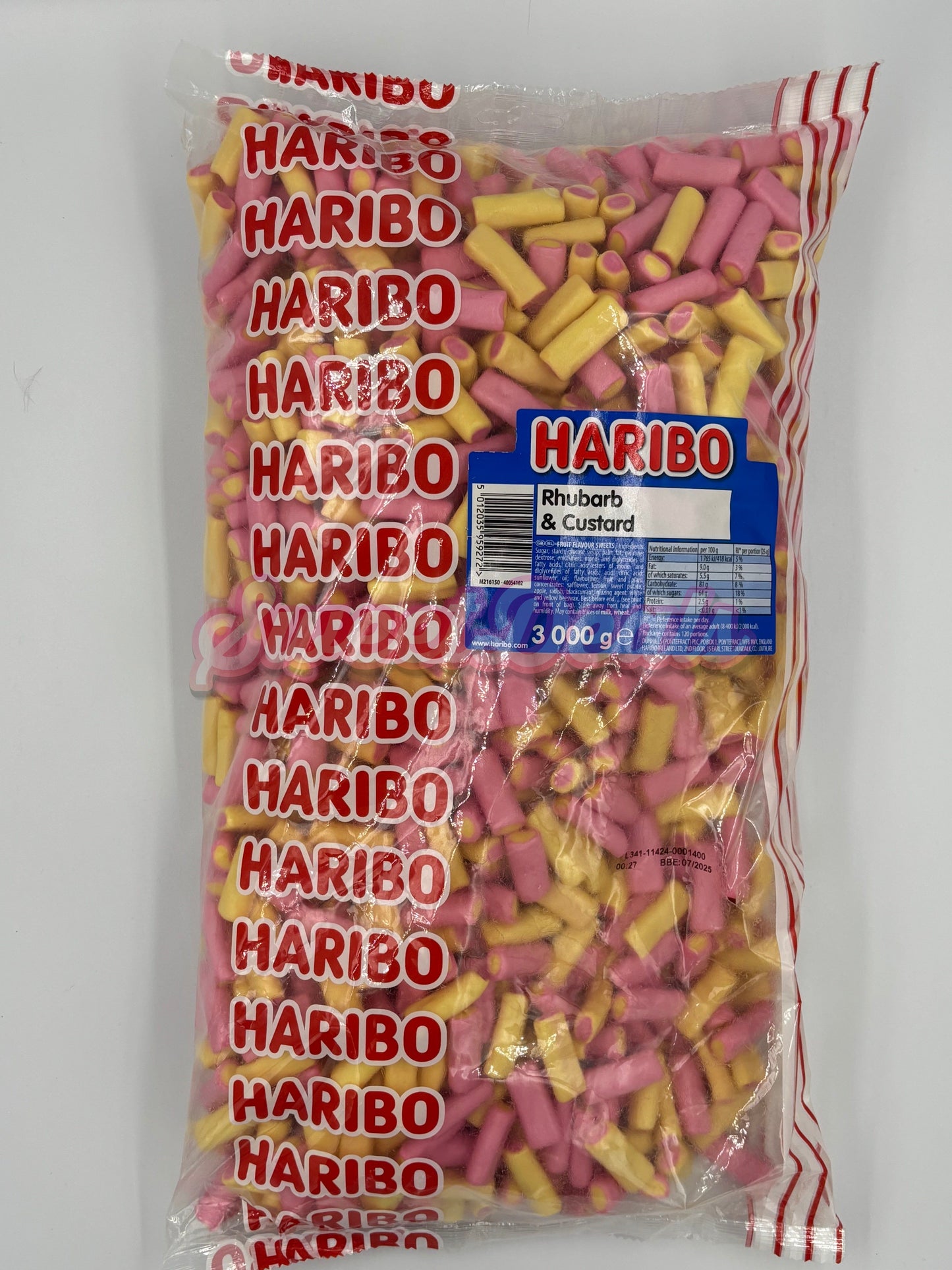 Haribo Rhubarb & Custard FULL BAG 3KG - Sweet Deals