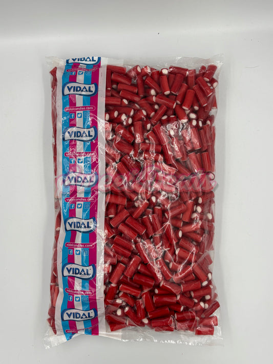 Vidal Strawberry Pencil Bites FULL BAG 3KG - Sweet Deals