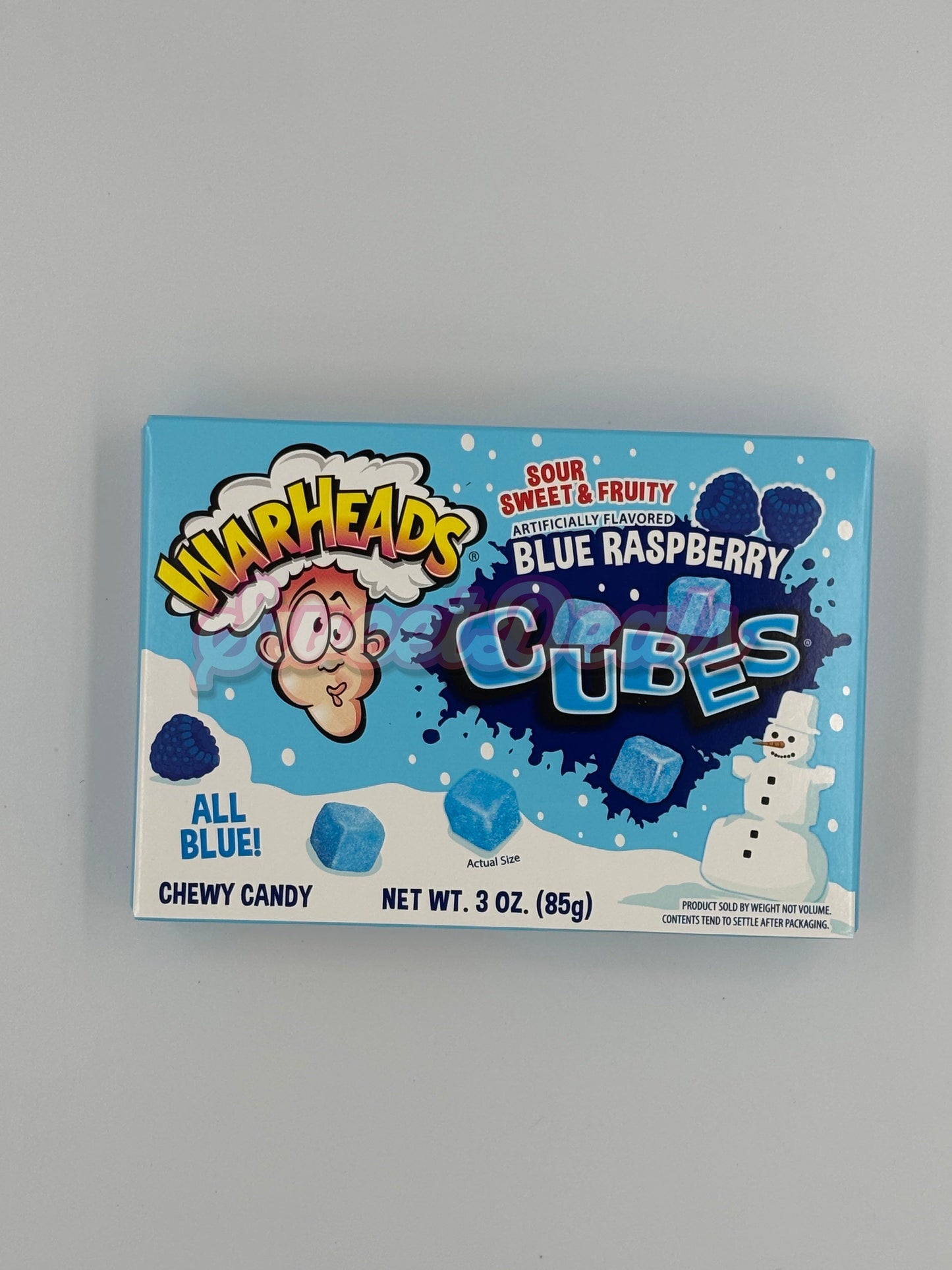 Warheads Blizzard Cubes Blue Raspberry Theatre Box - Sweet Deals