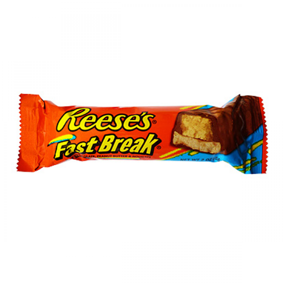 Break me fast. Reeses fast Break. Шоколадный батончик reses fast Break Peanut Butter&Nougat 51g.